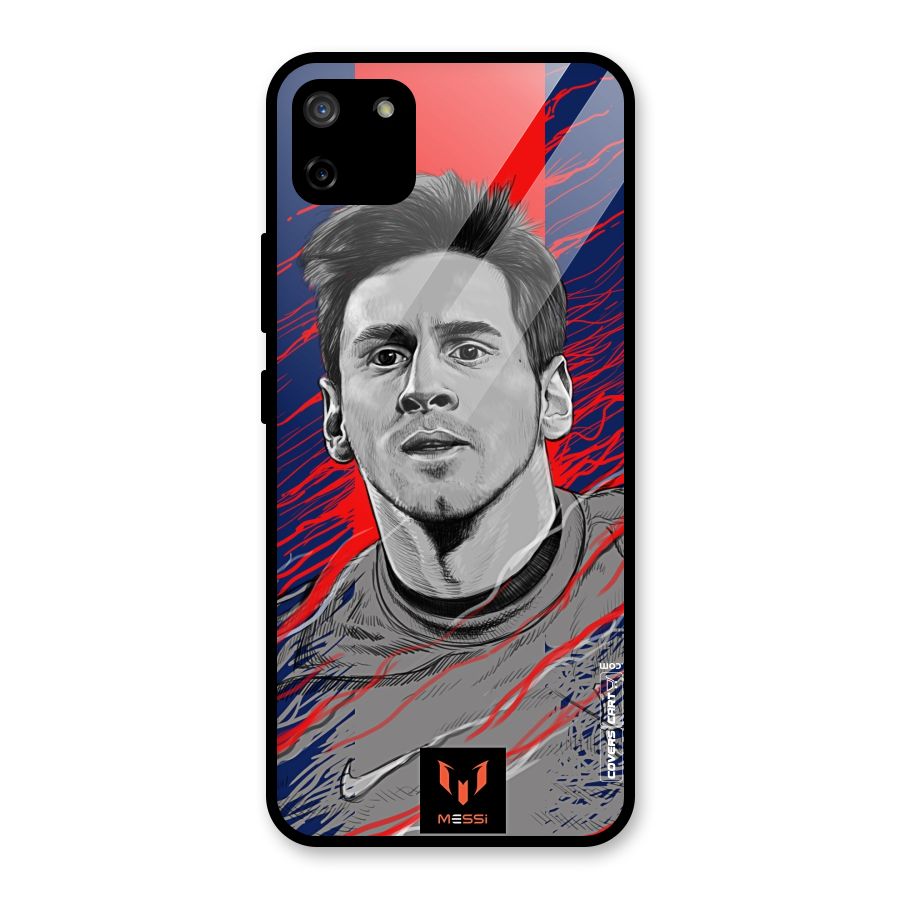 Messi For FCB Glass Back Case for Realme C11
