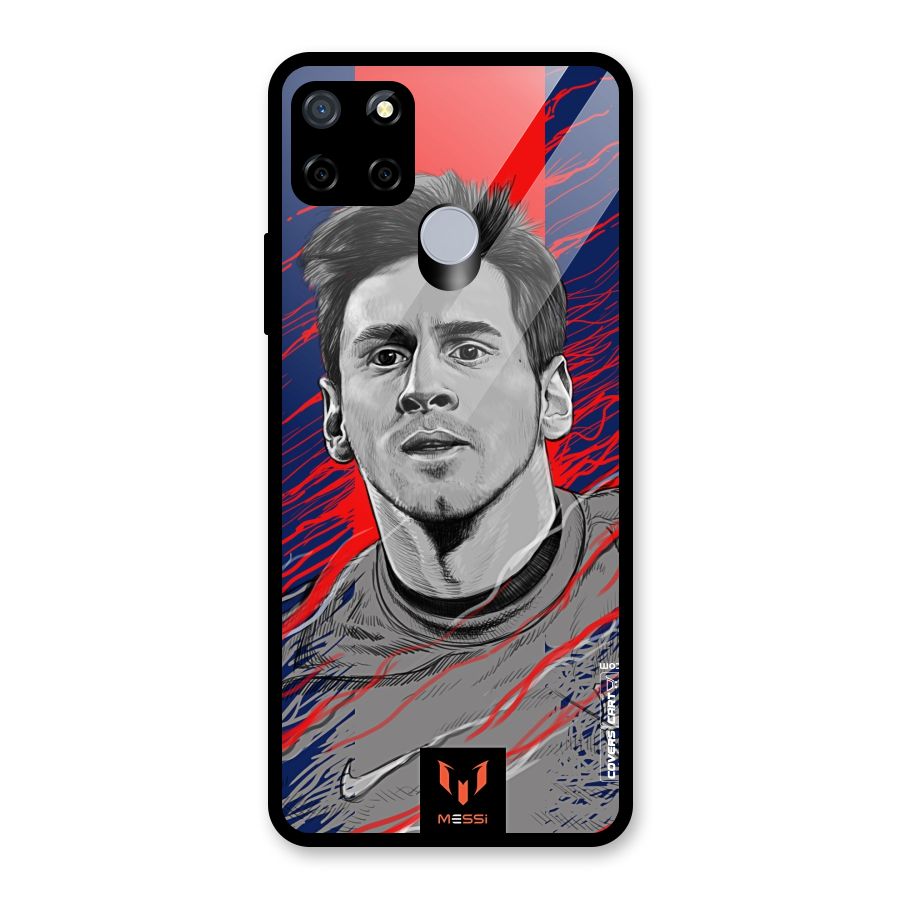 Messi For FCB Glass Back Case for Realme C12