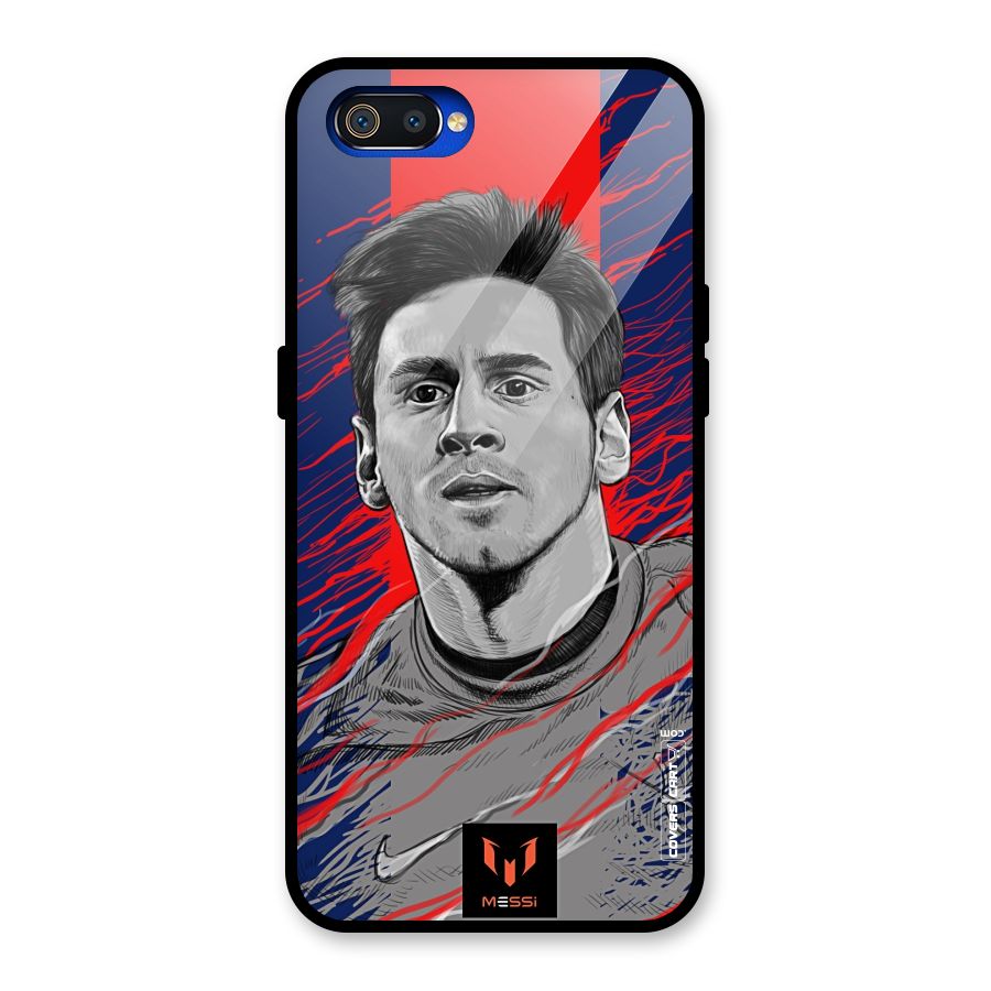 Messi For FCB Glass Back Case for Realme C2