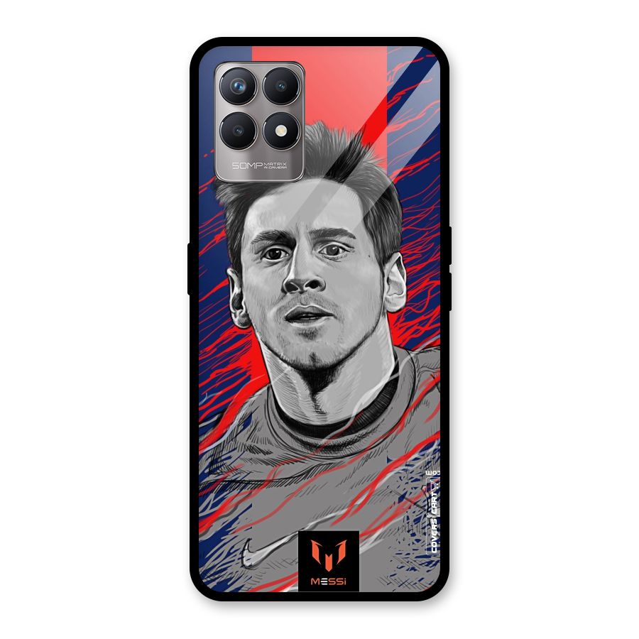 Messi For FCB Glass Back Case for Realme Narzo 50