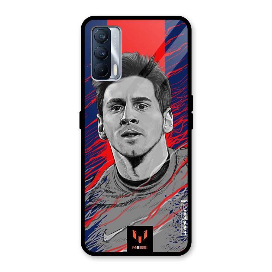 Messi For FCB Glass Back Case for Realme X7