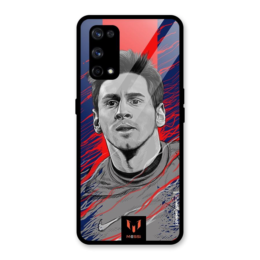 Messi For FCB Glass Back Case for Realme X7 Pro