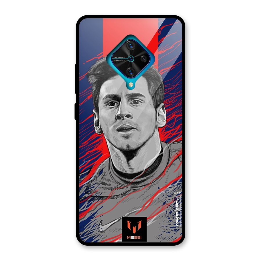 Messi For FCB Glass Back Case for Vivo S1 Pro