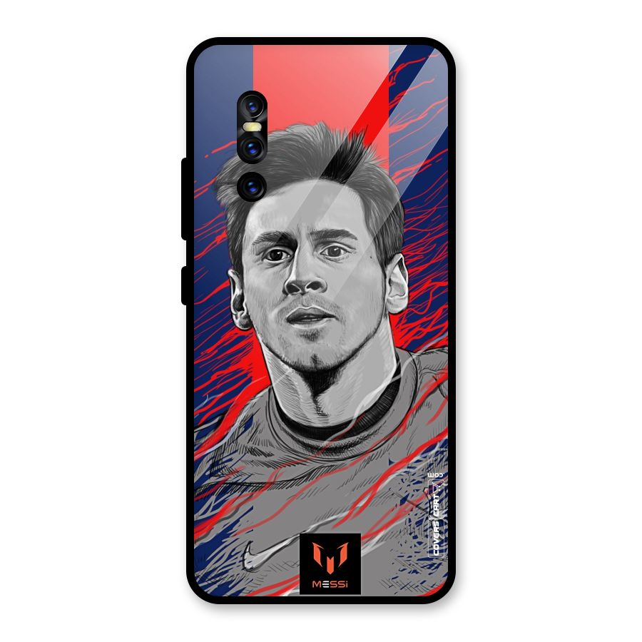 Messi For FCB Glass Back Case for Vivo V15 Pro