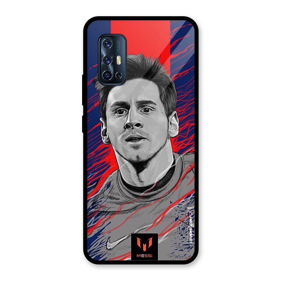 Messi For FCB Glass Back Case for Vivo V17