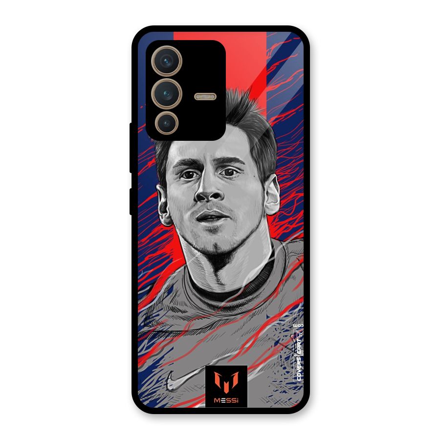 Messi For FCB Glass Back Case for Vivo V23 5G