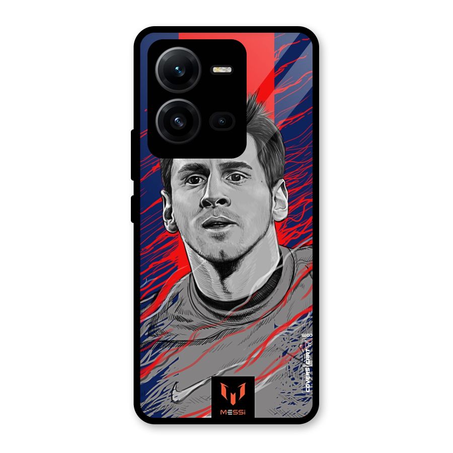 Messi For FCB Glass Back Case for Vivo V25