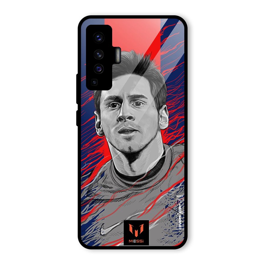 Messi For FCB Glass Back Case for Vivo X50