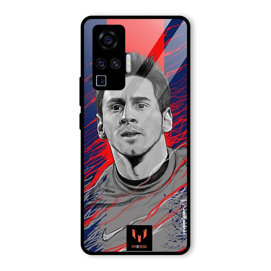 Messi For FCB Glass Back Case for Vivo X50 Pro