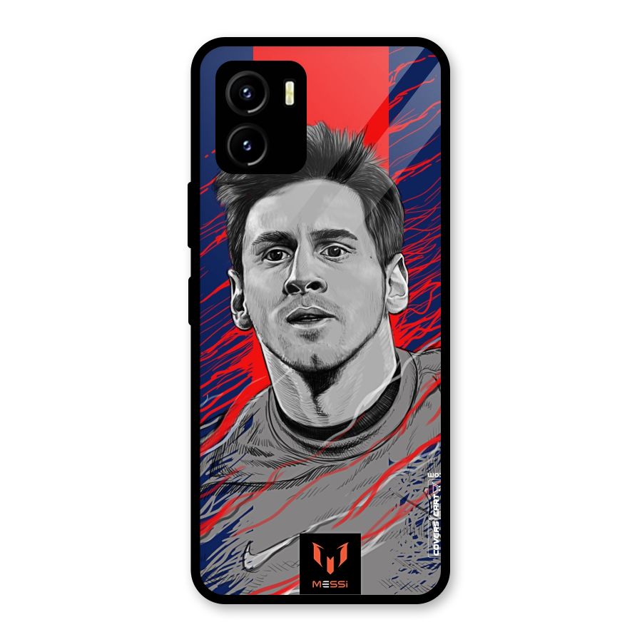 Messi For FCB Glass Back Case for Vivo Y15s