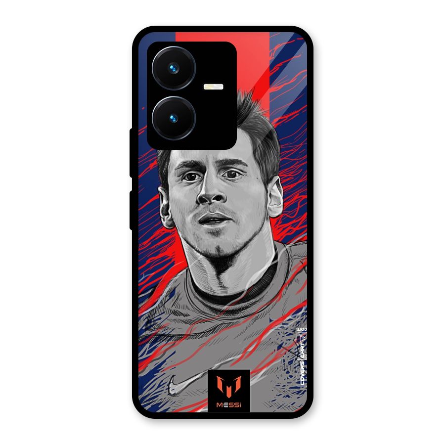Messi For FCB Glass Back Case for Vivo Y22