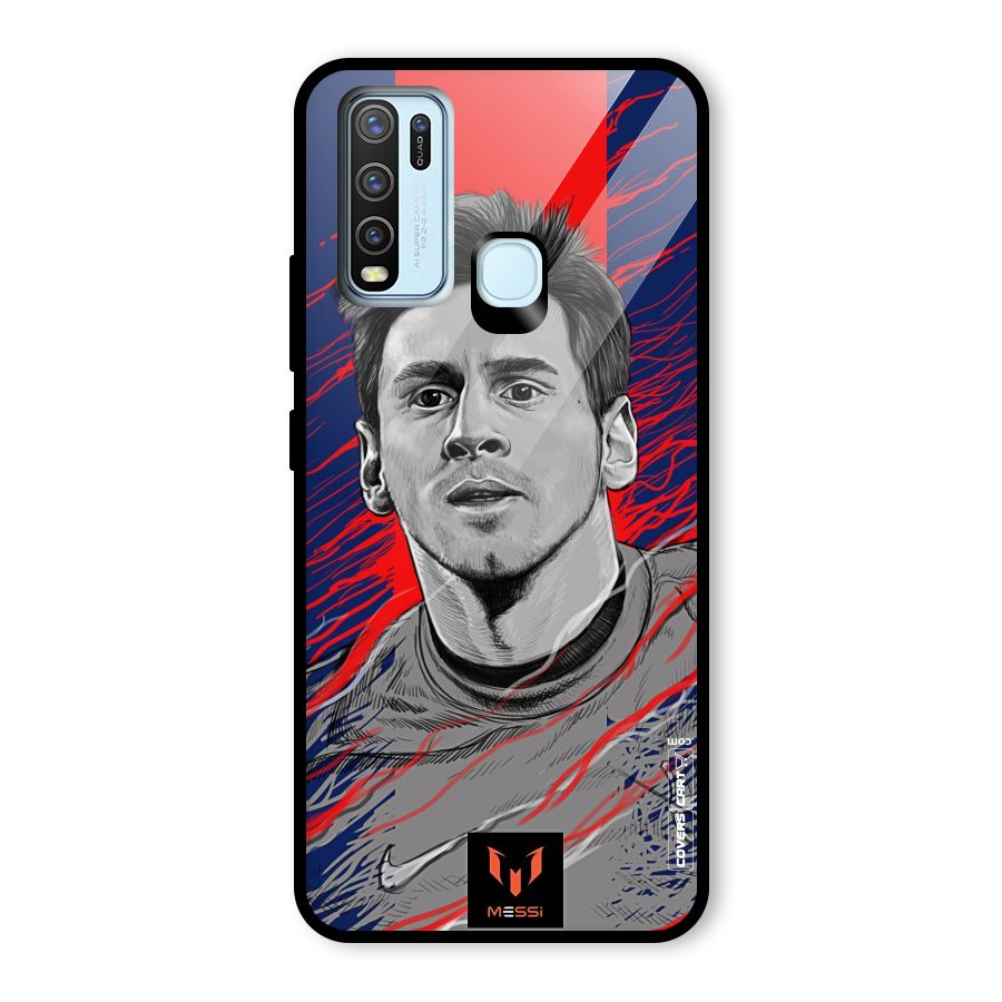 Messi For FCB Glass Back Case for Vivo Y30