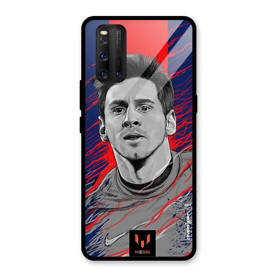 Messi For FCB Glass Back Case for Vivo iQOO 3