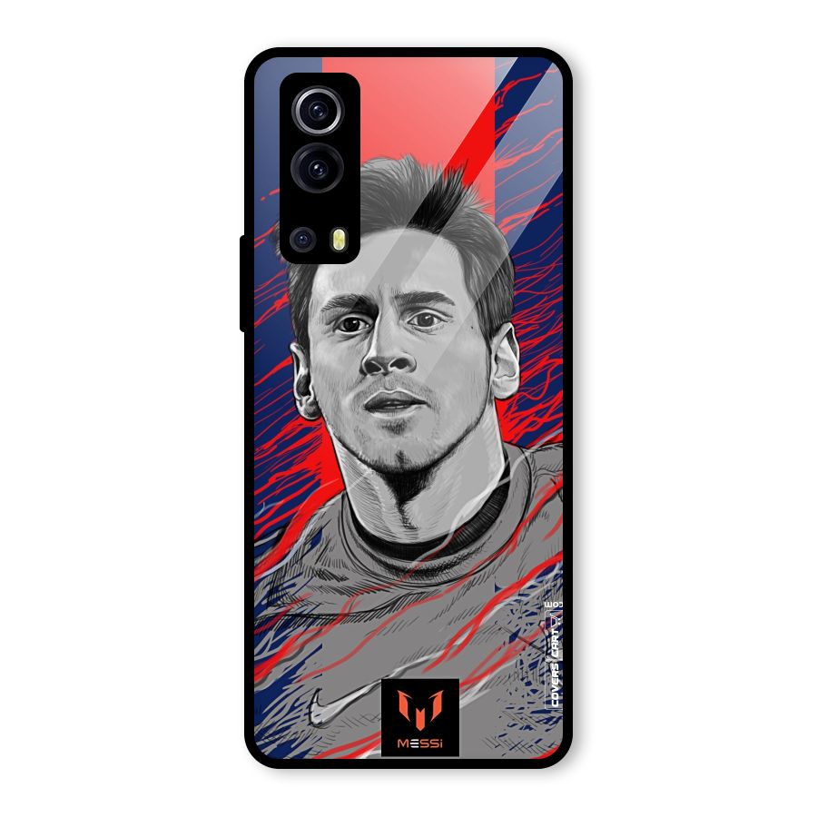 Messi For FCB Glass Back Case for Vivo iQOO Z3