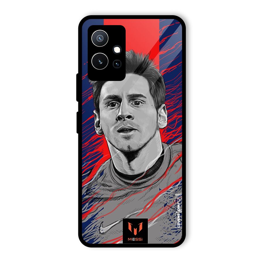Messi For FCB Glass Back Case for Vivo iQOO Z6