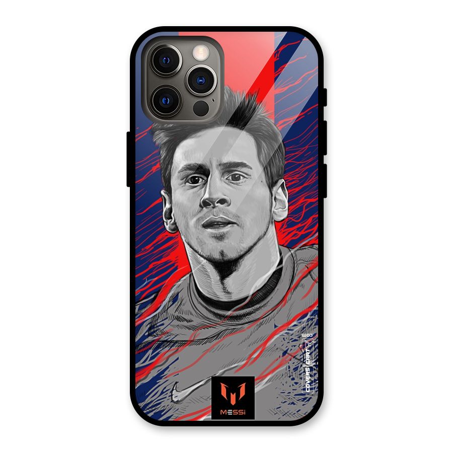 Messi For FCB Glass Back Case for iPhone 12 Pro