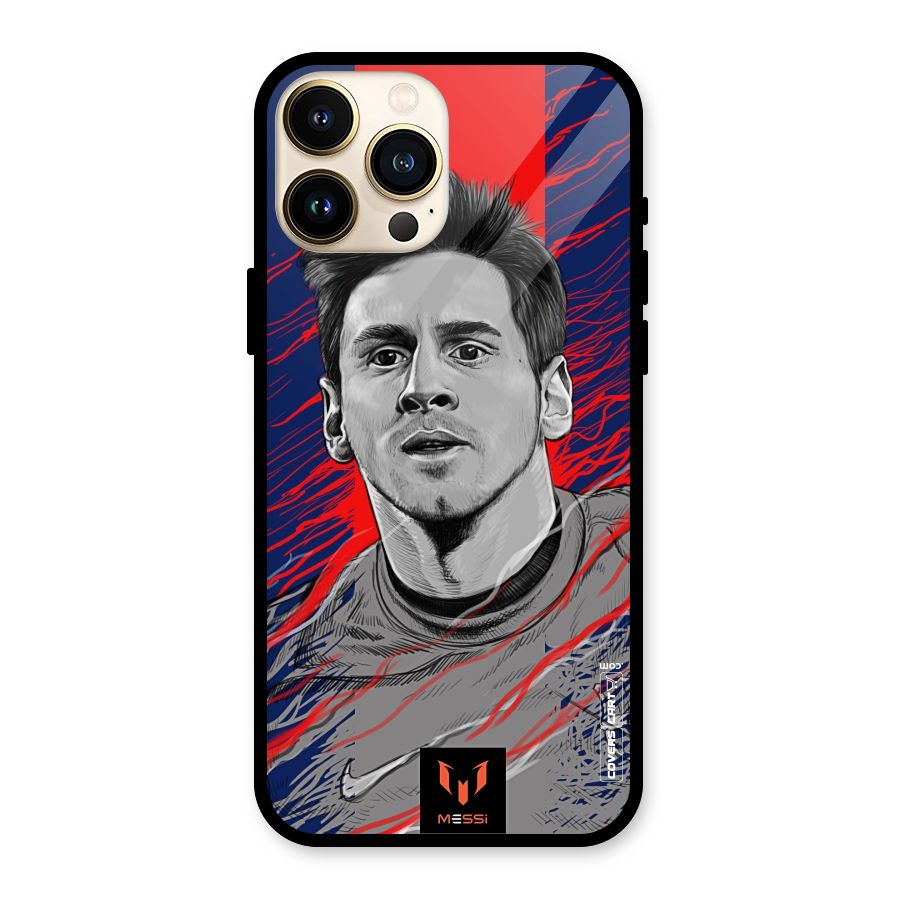 Messi For FCB Glass Back Case for iPhone 13 Pro Max