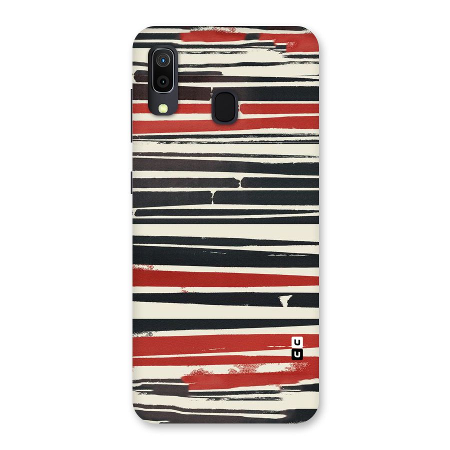 Messy Vintage Stripes Back Case for Galaxy A20