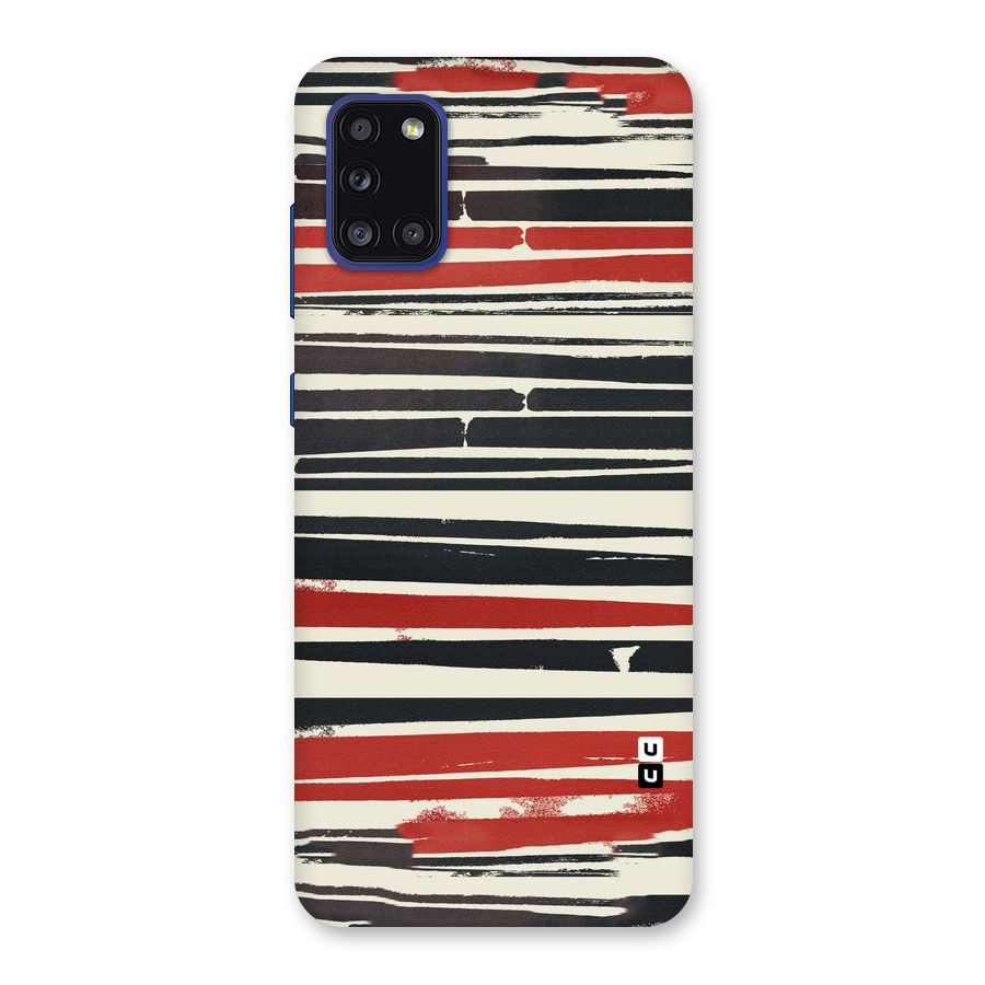 Messy Vintage Stripes Back Case for Galaxy A31