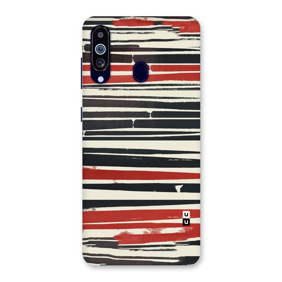 Messy Vintage Stripes Back Case for Galaxy A60