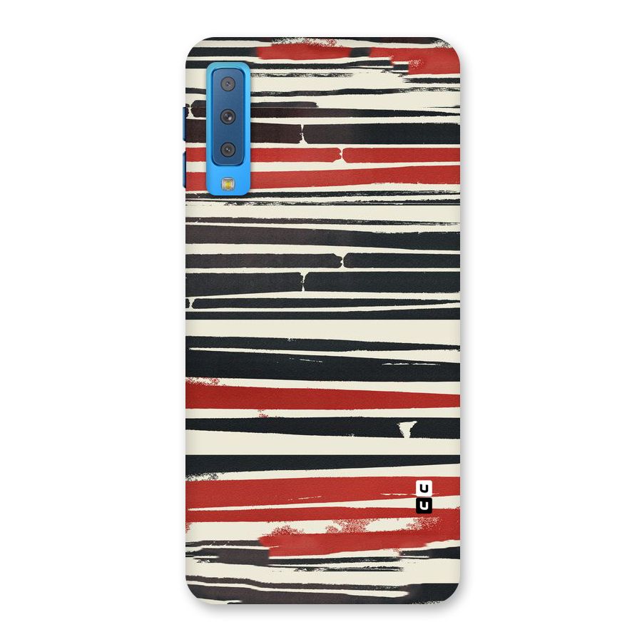 Messy Vintage Stripes Back Case for Galaxy A7 (2018)