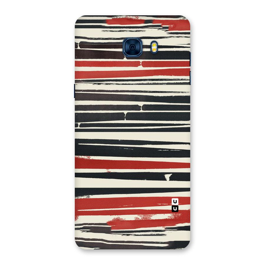 Messy Vintage Stripes Back Case for Galaxy C7 Pro