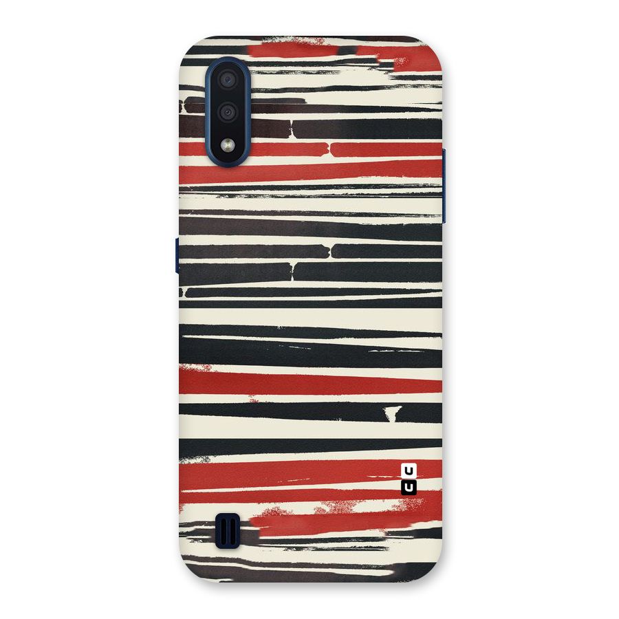 Messy Vintage Stripes Back Case for Galaxy M01