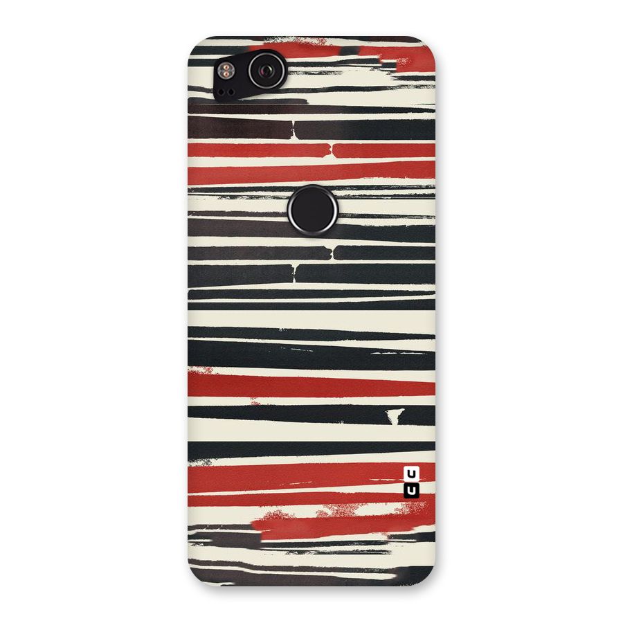 Messy Vintage Stripes Back Case for Google Pixel 2