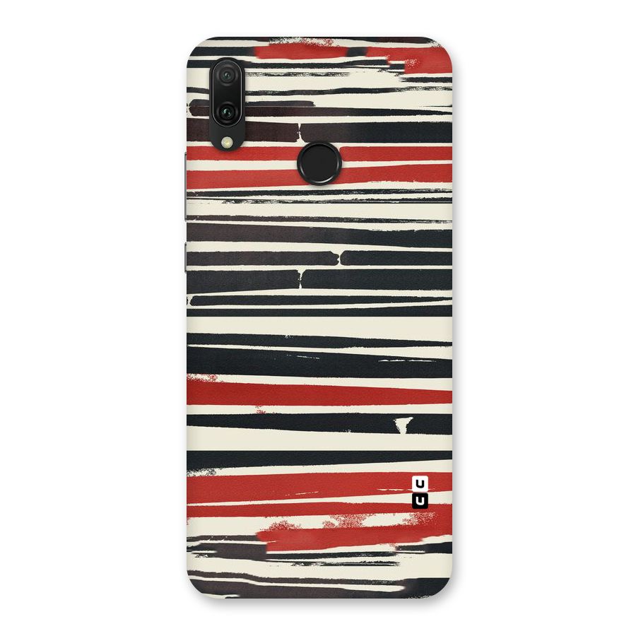 Messy Vintage Stripes Back Case for Huawei Y9 (2019)