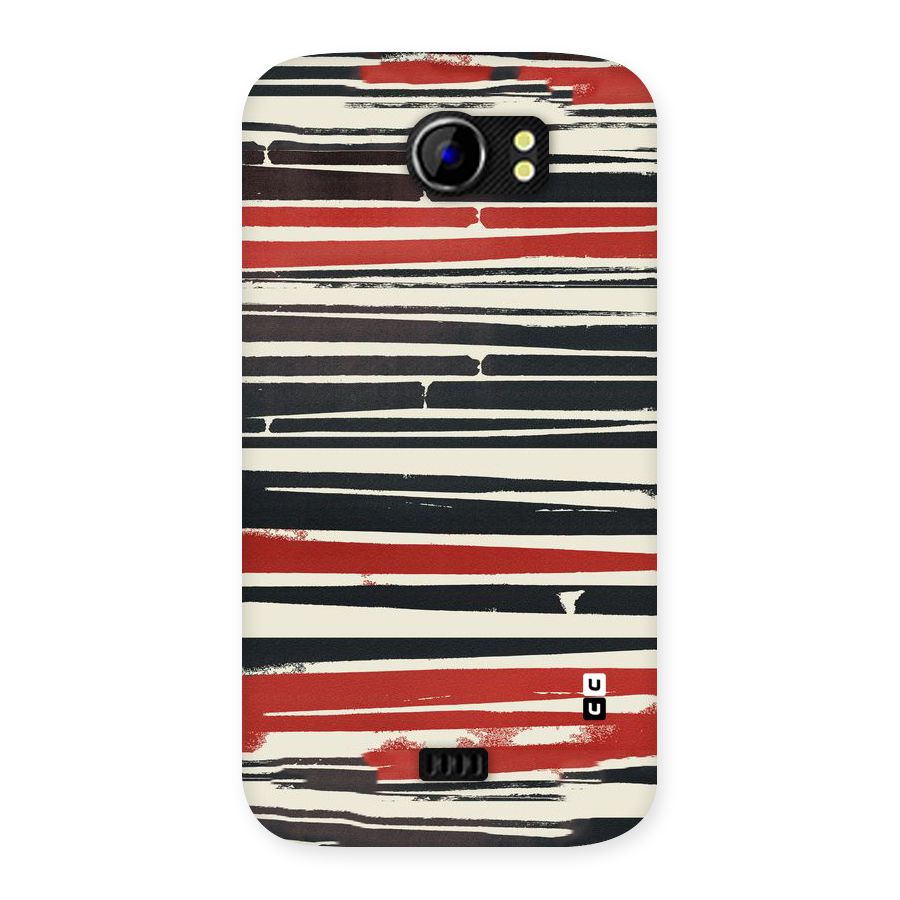 Messy Vintage Stripes Back Case for Micromax Canvas 2 A110