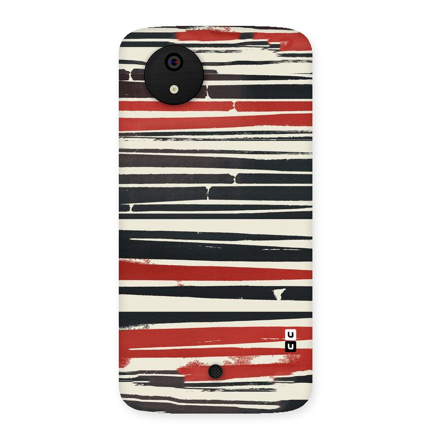 Messy Vintage Stripes Back Case for Micromax Canvas A1