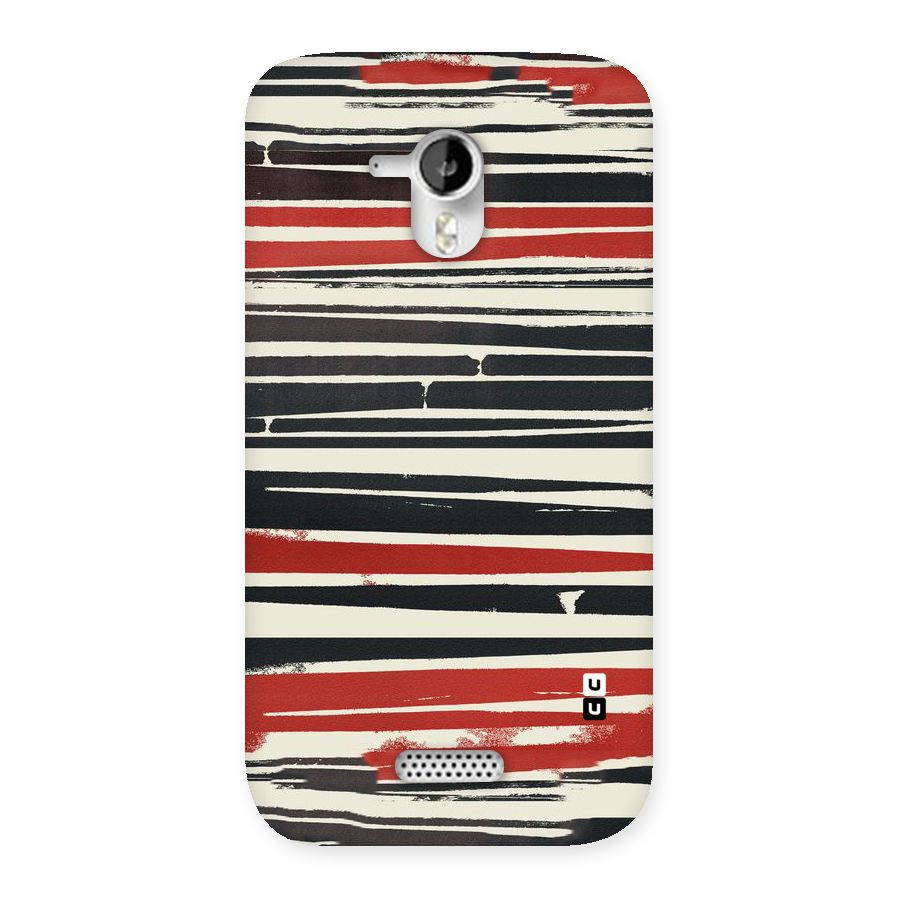 Messy Vintage Stripes Back Case for Micromax Canvas HD A116
