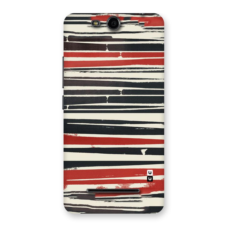 Messy Vintage Stripes Back Case for Micromax Canvas Juice 3 Q392
