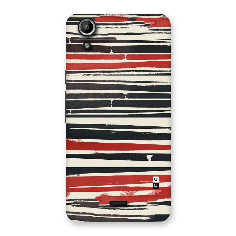 Messy Vintage Stripes Back Case for Micromax Canvas Selfie Lens Q345