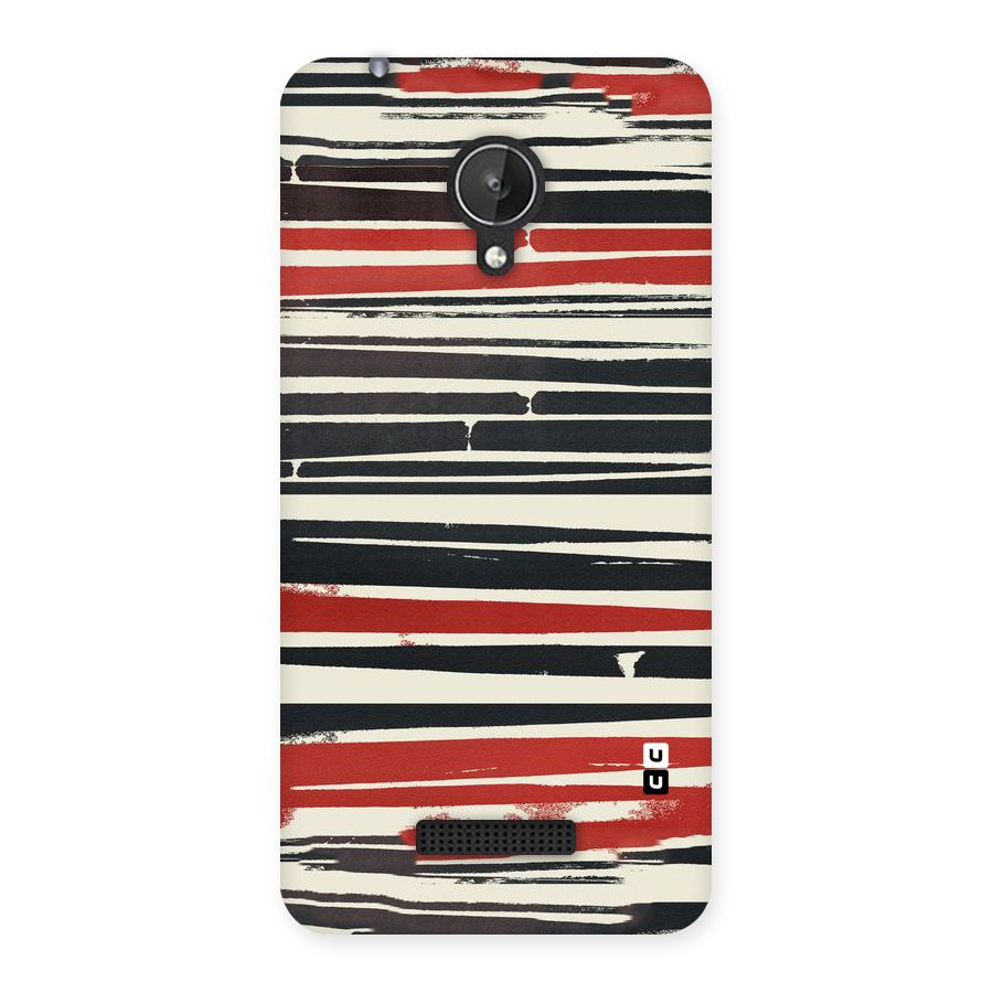 Messy Vintage Stripes Back Case for Micromax Canvas Spark Q380