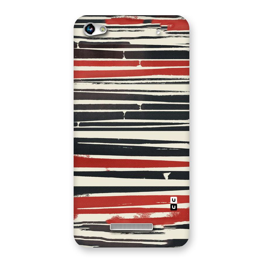 Messy Vintage Stripes Back Case for Micromax Hue 2