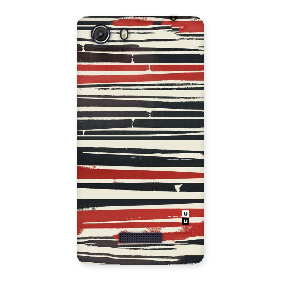 Messy Vintage Stripes Back Case for Micromax Unite 3