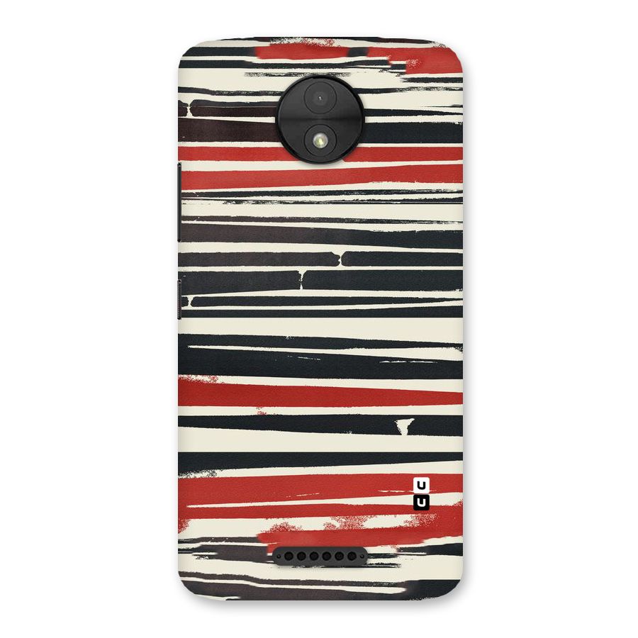 Messy Vintage Stripes Back Case for Moto C