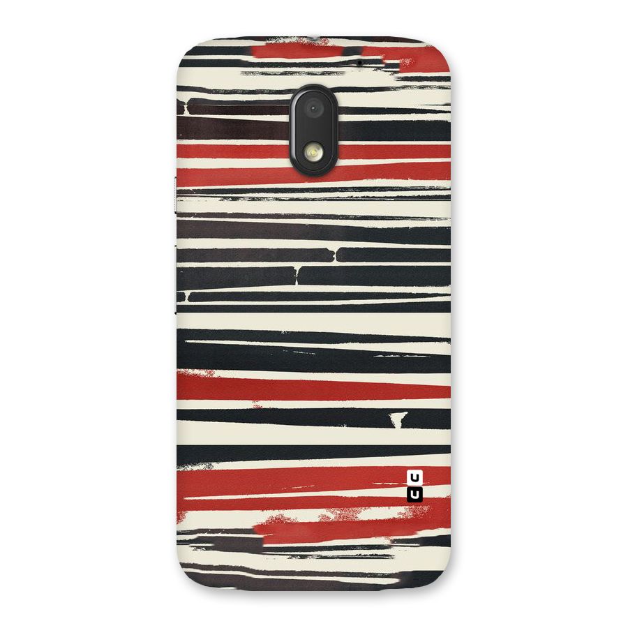 Messy Vintage Stripes Back Case for Moto E3 Power