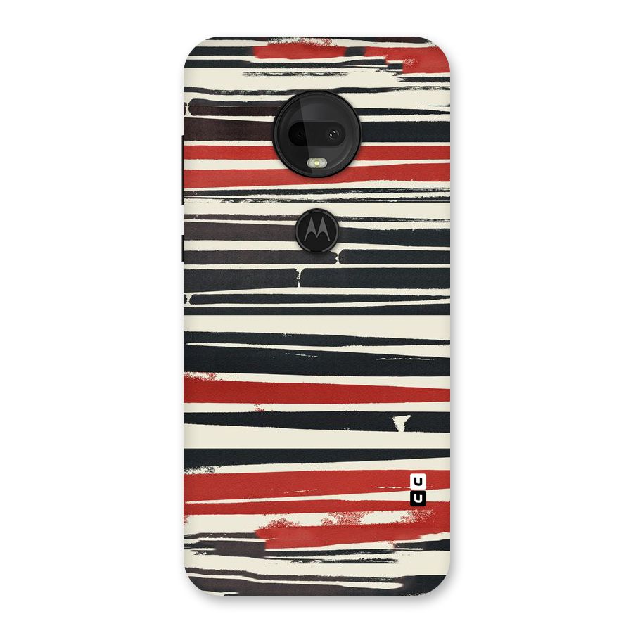 Messy Vintage Stripes Back Case for Moto G7