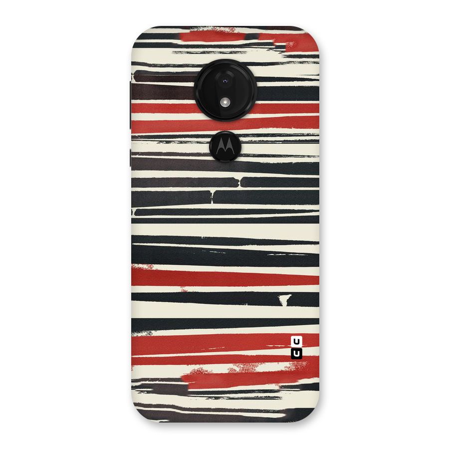 Messy Vintage Stripes Back Case for Moto G7 Power