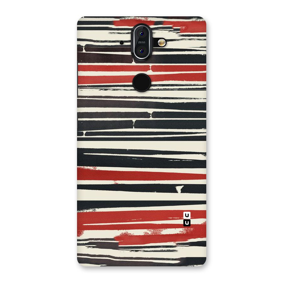 Messy Vintage Stripes Back Case for Nokia 8 Sirocco