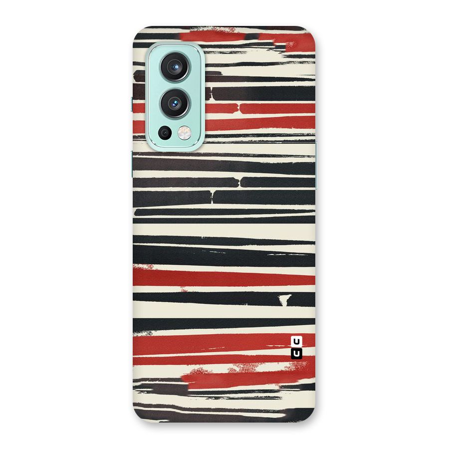 Messy Vintage Stripes Back Case for OnePlus Nord 2 5G