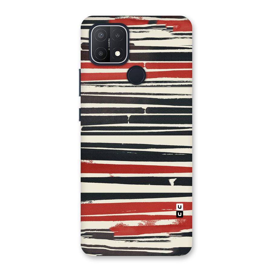 Messy Vintage Stripes Back Case for Oppo A15s
