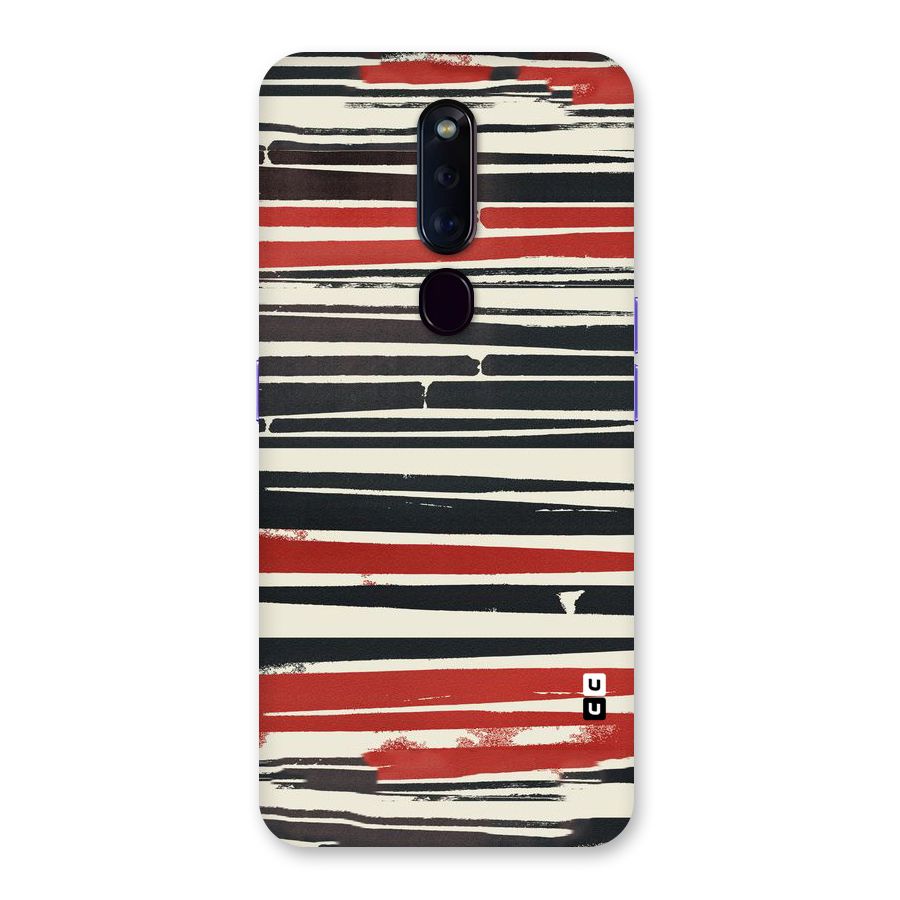 Messy Vintage Stripes Back Case for Oppo F11 Pro