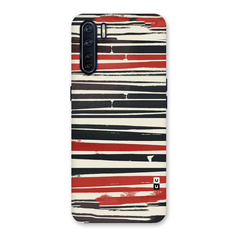 Messy Vintage Stripes Back Case for Oppo F15