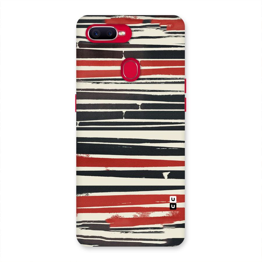 Messy Vintage Stripes Back Case for Oppo F9 Pro