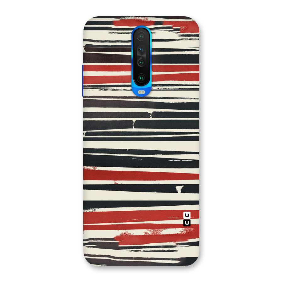 Messy Vintage Stripes Back Case for Poco X2