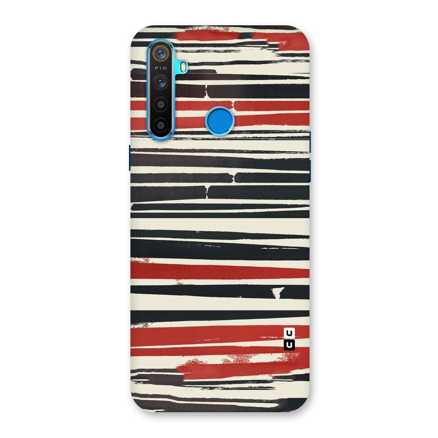 Messy Vintage Stripes Back Case for Realme 5