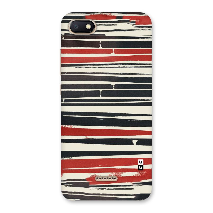 Messy Vintage Stripes Back Case for Redmi 6A
